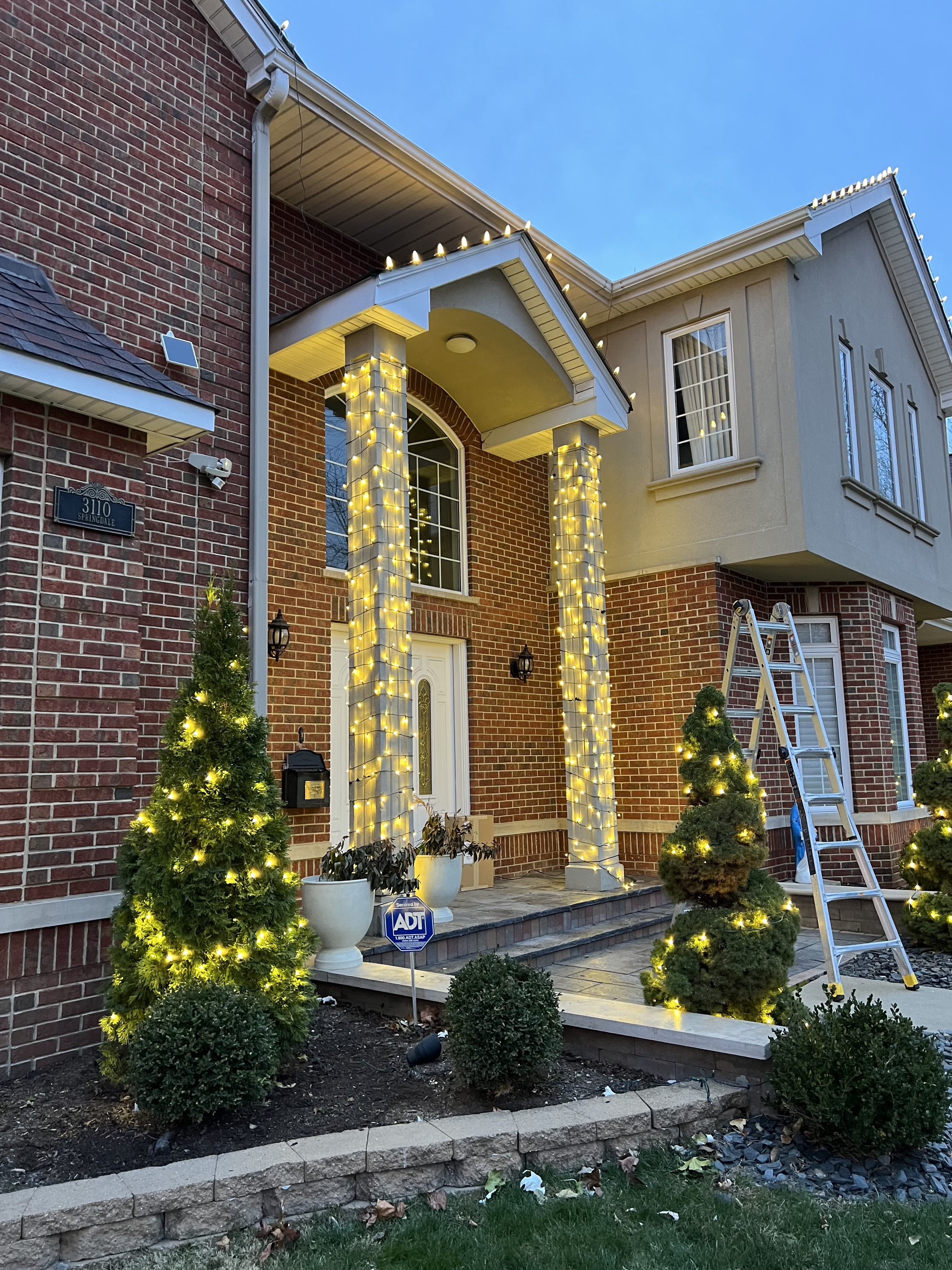 Premium holiday lighting installation showcase